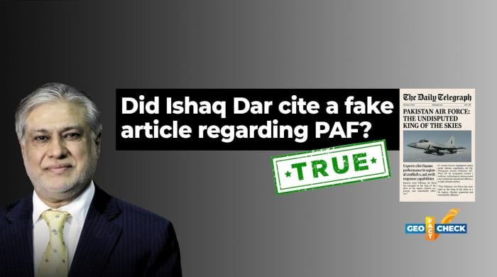 Fact-Check: True. Ishaq Dar cites fabricated article regarding Pakistan Air Force